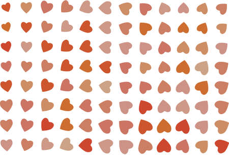 Color abstract heart or love pattern generative art background. Style of mosaic or tile. Vector illustration graphic.のイラスト素材