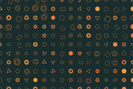 Shape of mixed, abstract background pattern. Style of mosaic or tile vector illustration graphic.のイラスト素材