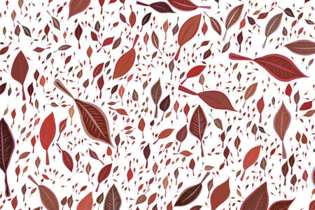 Abstract geometric leaves drawing pattern, colorful & artistic for graphic design, catalog, textile or texture printing & background. No overlapping. Vector illustration graphic.のイラスト素材