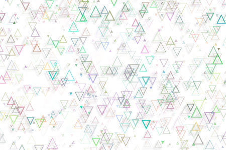 Abstract embossed & random triangle shape, digital generative art for web page, graphic design,...