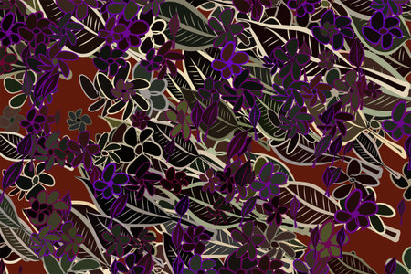 Illustrations of leaves & flowers. Good for web page, wallpaper, graphic design, catalog, texture or...