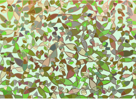 Abstract illustrations of fish, conceptual pattern. Good for design background vector graphic.のイラスト素材