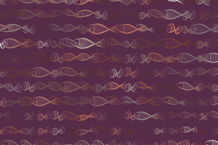 Hand drawn fish illustrations background, good for graphic design, invitations cards, flyers, wallpapers, booklets or posters vector graphic.のイラスト素材