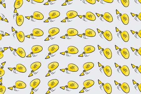 The money packs or bags illustrations background abstract, hand drawn. Cartoon style vector graphic.