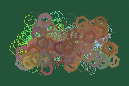 Abstract background with shape of hexagon pattern. Vector illustration graphic.