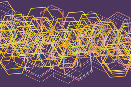 Abstract background with shape of hexagon pattern. Vector illustration graphic.