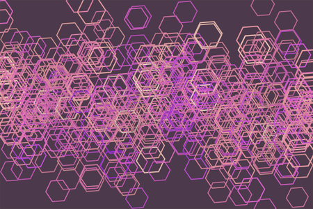 Shape of hexagon, abstract background pattern. Vector illustration graphic.