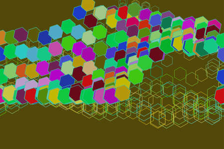 Conceptual background hexagon pattern for design. Vector illustration graphic.のイラスト素材