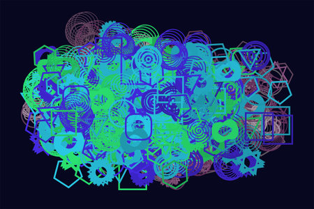 Conceptual geometrical background, for web page, graphic design, catalog or texture. Pattern of...