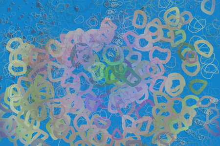 Color abstract pattern, generative blended messy shapes, art background.