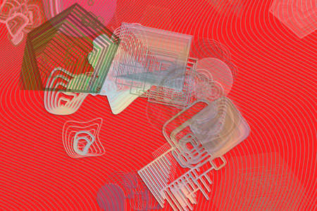 Abstract blended shapes & texture background for web page, graphic design, catalog, wallpaper or backdrop.の写真素材