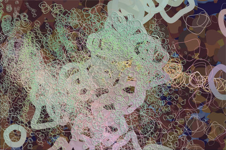 Color abstract pattern, generative blended messy shapes, art background.