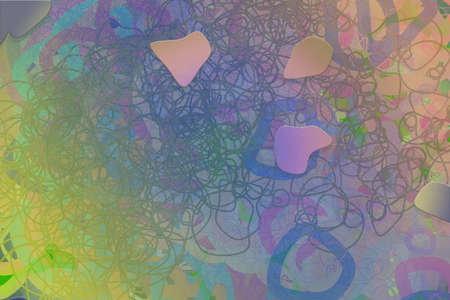 Color abstract pattern, generative blended messy shapes, art background.の写真素材