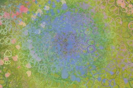 Color abstract pattern, generative blended messy shapes, art background.