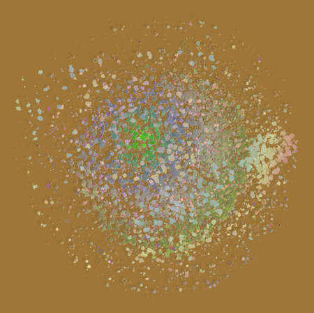 Color abstract pattern, generative blended messy shapes, art background.の写真素材