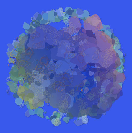 Abstract conceptual geometric blended messy shapes background. Good for web page, graphic design,...