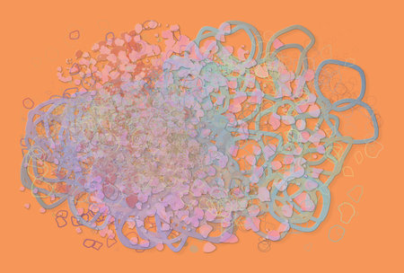 Abstract blended messy shapes for wall art, web page, wallpaper, graphic design, catalog, texture or...