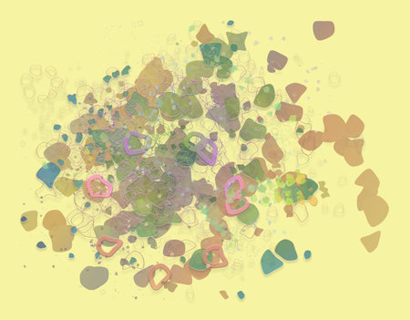 Artistic blended messy shapes background pattern abstract.