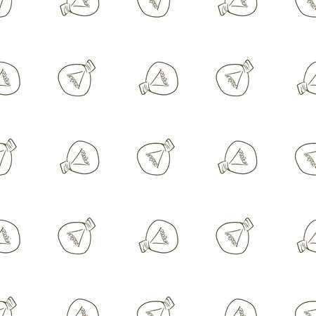 Seamless abstract illustrations of light bulb, conceptual. Good for design background. Cartoon style vector graphic.のイラスト素材