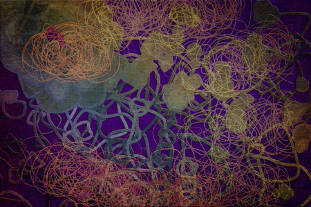 Grunge & rough. Abstract conceptual geometric blended messy shapes background. Good for web page,...