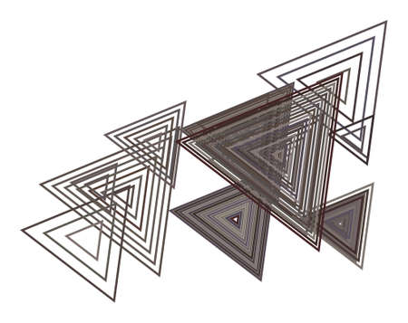 Color abstract triangle geometric pattern generative art background. Vector illustration graphic.のイラスト素材