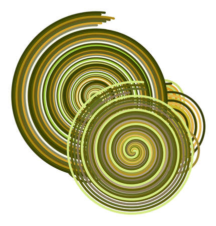 Color abstract twirl circle lines geometric pattern generative art background. Vector illustration graphic.のイラスト素材