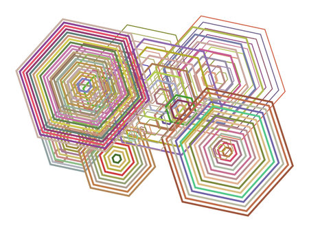 Color abstract  geometric pattern generative art background. Vector illustration graphic.