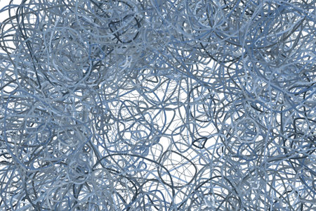 Color abstract motion, particle or random geometric pattern generative art background. Vector...