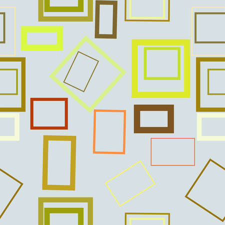 Seamless abstract conceptual geometric square, rectangle pattern. Good for web page, graphic design, catalog, texture or background. Vector illustration graphic.のイラスト素材