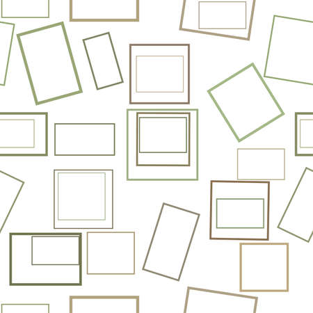 Seamless abstract square, rectangle geometric pattern, colorful & artistic for graphic design, catalog, textile or texture printing & background. Vector illustration graphic.のイラスト素材