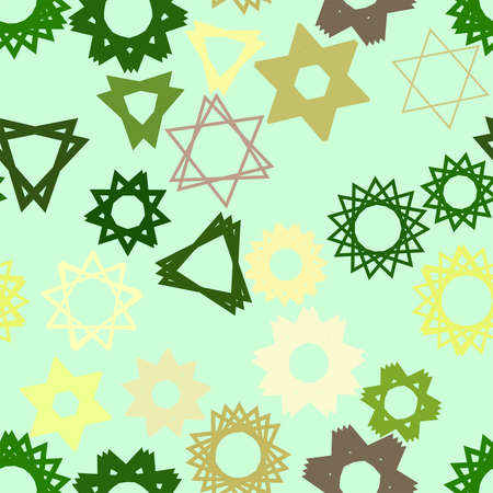 Seamless abstract star geometric pattern, colorful & artistic for graphic design, catalog, textile or texture printing & background. Vector illustration graphic.のイラスト素材