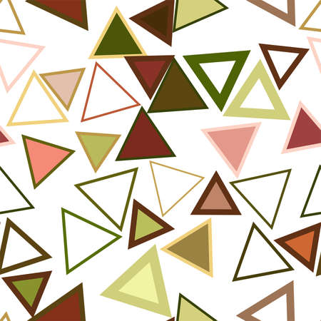 Seamless color abstract triangle geometric pattern generative art background. Vector illustration graphic.のイラスト素材