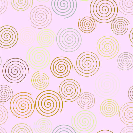 Seamless background abstract geometric twirl circle lines pattern for design. Vector illustration graphic.のイラスト素材