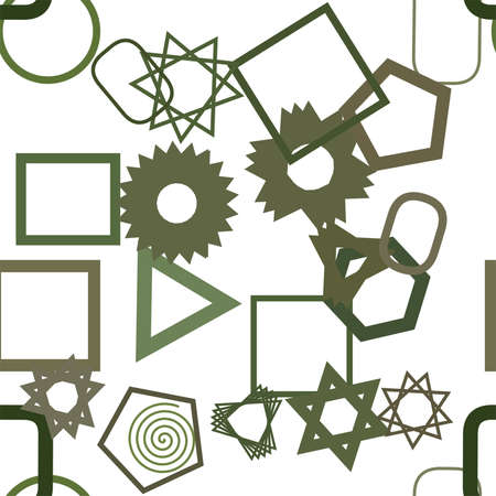 Seamless background abstract geometric mixed pattern for design. Vector illustration graphic.のイラスト素材