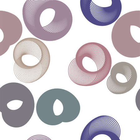 Seamless background abstract geometric circles or ellipses pattern for design. Vector illustration graphic.のイラスト素材