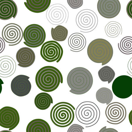 Seamless color abstract twirl circle lines geometric pattern generative art background. Vector illustration graphic.のイラスト素材