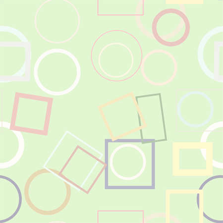 Seamless background abstract geometric ellipse & square box pattern for design. Vector illustration graphic.のイラスト素材