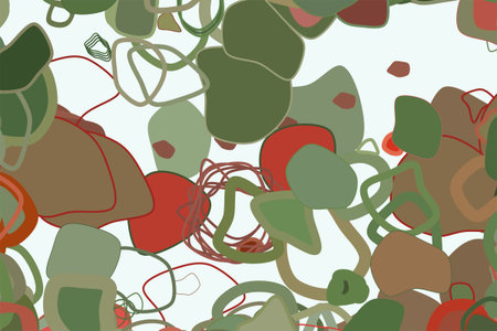 Artistic random rounded shapes background pattern abstract. Vector illustration graphic.