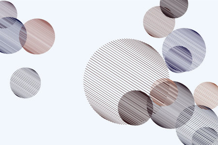 Shape of messy random line circles, abstract geometric background pattern. Vector illustration...
