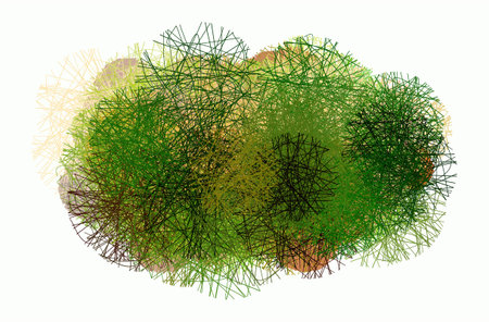 Background abstract geometric messy random line circles pattern for design. Vector illustration...