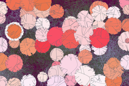 Abstract messy random line circles geometric pattern, colorful & artistic for graphic design,...