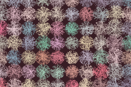 Abstract messy random line circles geometric pattern, colorful & artistic for graphic design,...
