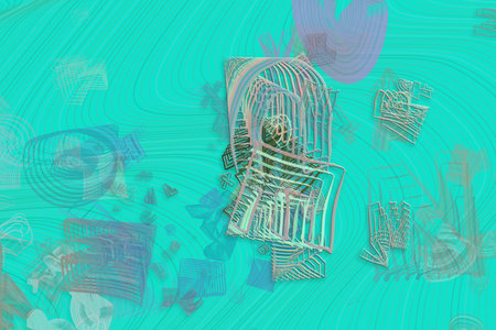 Background abstract blended messy shapes. Good pattern for design.