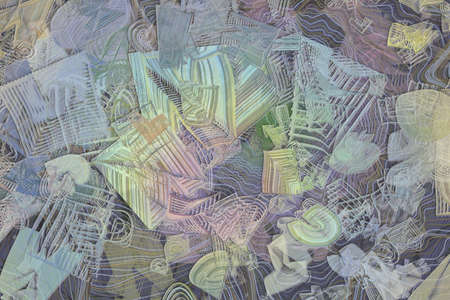 Artistic blended messy shapes background pattern abstract.の写真素材