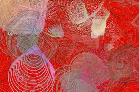 Conceptual background, for web page, graphic design, catalog or texture. Blended messy shapes.の写真素材