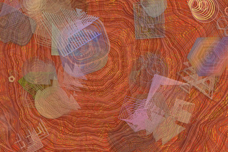 Artistic blended messy shapes background pattern abstract.