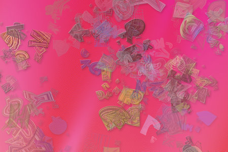Abstract blended messy shapes, colorful & artistic for graphic design, catalog, textile or texture...