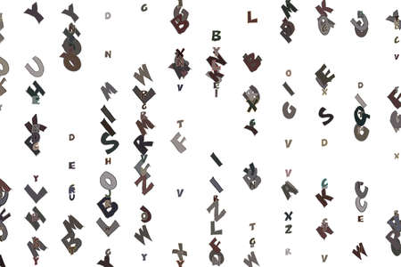 Abstract alphabets letters illustrations background. Cartoon style vector.のイラスト素材