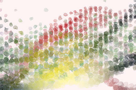 Color abstract rounded shapes geometric pattern generative art background. Vector illustration graphic.のイラスト素材