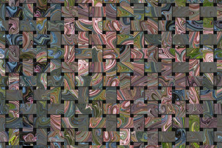 Conceptual background woven mat pattern for design catalog or texture.の写真素材